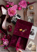 FOTOALBUM/ FOTOBOX Velvet Foto Box Fotografen Box Erinnerungsbundle Burgunder Samt Fotokästen Set aus 2, große kastanienbraune Fotografenbox, reguläre Marsala Gold Hochzeitsgedächtnisbox, goldener Spiegel personalisierte Andenkenbox, Fotografengeschenke für Kunden, Hochzeitsbilderverpackung, personalisierte Fotografie Kupferbox.29