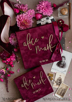FOTOALBUM/ FOTOBOX Velvet Foto Box Fotografen Box Erinnerungsbundle Burgunder Samt Fotokästen Set aus 2, große kastanienbraune Fotografenbox, reguläre Marsala Gold Hochzeitsgedächtnisbox, goldener Spiegel personalisierte Andenkenbox, Fotografengeschenke für Kunden, Hochzeitsbilderverpackung, personalisierte Fotografie Kupferbox.29