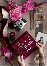 FOTOALBUM/ FOTOBOX Velvet Foto Box Fotografen Box Erinnerungsbundle Burgunder Samt Fotokästen Set aus 2, große kastanienbraune Fotografenbox, reguläre Marsala Gold Hochzeitsgedächtnisbox, goldener Spiegel personalisierte Andenkenbox, Fotografengeschenke für Kunden, Hochzeitsbilderverpackung, personalisierte Fotografie Kupferbox.29