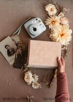 FOTOALBUM/ FOTOBOX Velvet Foto Box Fotografen Box Tan Samt Fotobox Fotografenbox Hochzeitsgedächtnisbox, Beige benutzerdefinierte Andenkenbox, Taupe Fotografen-Geschenke für Kunden, Hochzeitsbilder Verpackung, benutzerdefinierte Fotografie Nacktbox8