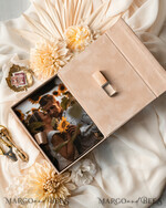 FOTOALBUM/ FOTOBOX Velvet Foto Box Fotografen Box Tan Samt Foto Box Fotografen Box Hochzeits Erinnerungsbox, Beige Individuelle Andenken Box, Taupe Fotografen Geschenke für Kunden, Hochzeitsbilder Verpackung, Individuelle Fotografie Nackt Box34