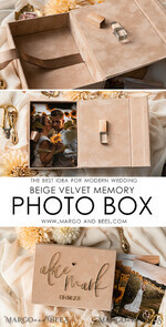 FOTOALBUM/ FOTOBOX Velvet Foto Box Fotografen Box Tan Samt Foto Box Fotografen Box Hochzeits Erinnerungsbox, Beige Individuelle Andenken Box, Taupe Fotografen Geschenke für Kunden, Hochzeitsbilder Verpackung, Individuelle Fotografie Nackt Box34