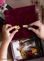 FOTOALBUM/ FOTOBOX Velvet Foto Box Fotografen Box Burgunder Samt Fotokiste, Kastanienbraune Fotografenbox, Marsala Gold Hochzeitsgedächtniskiste, Gold Spiegel maßgeschneiderte Andenkenschachtel, Fotografengeschenke für Kunden, Hochzeitsbilderverpackung, maßgeschneiderte Fotografie Kupferbox.26