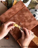 FOTOALBUM/ FOTOBOX Velvet Foto Box Fotografen Box Terrakotta Samt Foto Box Fotografen Box Hochzeitsgedächtnis Box, verbranntes Orange benutzerdefinierte Andenken Box, Rost Fotograf Geschenke für Kunden, Hochzeitsbilder Verpackung, benutzerdefinierte Fotografie Kupfer Box19