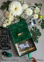 FOTOALBUM/ FOTOBOX Velvet Foto Box Fotografen Box Smaragdgrüne Samt-Fotobox Fotografenbox Hochzeitsgedächtnisbox, Grüner benutzerdefinierter Erinnerungsbox, Gartenfotografen-Geschenke für Kunden, Hochzeitsbilderverpackung, Benutzerdefinierte Fotografiebox.16