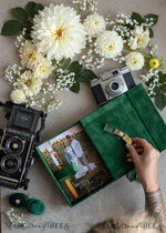FOTOALBUM/ FOTOBOX Velvet Foto Box Fotografen Box Smaragdgrüne Samt-Fotobox Fotografenbox Hochzeitsgedächtnisbox, Grüner benutzerdefinierter Erinnerungsbox, Gartenfotografen-Geschenke für Kunden, Hochzeitsbilderverpackung, Benutzerdefinierte Fotografiebox.16