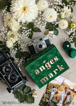 FOTOALBUM/ FOTOBOX Velvet Foto Box Fotografen Box Smaragdgrüne Samt-Fotobox Fotograf Hochzeit Erinnerungsbox, Grün Custom Andenkenbox, Garten Fotograf Geschenke für Kunden, Hochzeitsbilder Verpackung, Individuelle Fotografiebox22