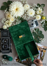 FOTOALBUM/ FOTOBOX Velvet Foto Box Fotografen Box Smaragdgrüne Samt-Fotobox Fotograf Hochzeit Erinnerungsbox, Grün Custom Andenkenbox, Garten Fotograf Geschenke für Kunden, Hochzeitsbilder Verpackung, Individuelle Fotografiebox22