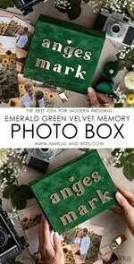 FOTOALBUM/ FOTOBOX Velvet Foto Box Fotografen Box Smaragdgrüne Samt-Fotobox Fotograf Hochzeit Erinnerungsbox, Grün Custom Andenkenbox, Garten Fotograf Geschenke für Kunden, Hochzeitsbilder Verpackung, Individuelle Fotografiebox22