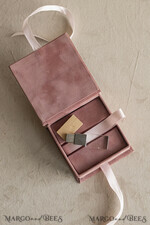 FOTOALBUM/ FOTOBOX Velvet Foto Box Fotografen Box Kleine Samt-Fotobox für USB-Stick, Gold Pendrive Fotografenbox, Hochzeitsgedächtnisbox, Goldspiegel individuell gestaltete Erinnerungsbox, Fotografengeschenke für Kunden, Verpackung für Hochzeitsbilder, individuelle Fotobox.10