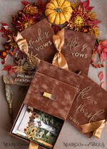 FOTOALBUM/ FOTOBOX Memory Bundle FotoBox Gustbücher Gelübde Terrakotta Samt Bundle Hochzeits-Andenken-Set - Gästebuch & Schild, Seine und Ihre Hochzeitsgelübde, Fotobox für Bilder23