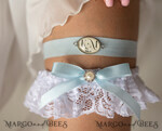 BRAUT Bolero, Kleider, Strumpfband STRUMPFBAND FÜR DIE BRAUT Set aus zwei Strümpfen, personalisierter Hochzeitsstrumpf in Box, etwas Blaues Spitzenstrumpf & personalisiertes Wurfset, Strumpf für die Braut, Geschenk zur Brautparty, Spitzenstrumpfset, Geschenk für die Braut, Wurfstrumpf8