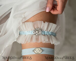 BRAUT Bolero, Kleider, Strumpfband STRUMPFBAND FÜR DIE BRAUT Set aus zwei Gartern, personalisierte Hochzeitsgarderobe in Box, etwas blaues Tüllgarderobe & personalisiertes Wurfset, Garter für die Braut, Geschenk zur Brautparty, cremefarbene Tüllgarderobe Set, Geschenk für die Braut, Wurfgarter.10