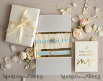 BRAUT Bolero, Kleider, Strumpfband STRUMPFBAND FÜR DIE BRAUT Set aus zwei Gartern, personalisierte Hochzeitsgarderobe in Box, etwas blaues Tüllgarderobe & personalisiertes Wurfset, Garter für die Braut, Geschenk zur Brautparty, cremefarbene Tüllgarderobe Set, Geschenk für die Braut, Wurfgarter.10