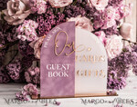 TISCHDEKORATIONSCHILDER   Gästebuch & Karten Geschenke Schilder Goldene Acryl Geschenke & Karten Schild mit Ständer, Mauve Samt und goldenes Gästebuch Schild, Gold Mauve Geschenke & Karten Schild, Luxus Hochzeits Gästebuch Dekor13