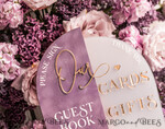 TISCHDEKORATIONSCHILDER   Gästebuch & Karten Geschenke Schilder Goldene Acryl Geschenke & Karten Schild mit Ständer, Mauve Samt und goldenes Gästebuch Schild, Gold Mauve Geschenke & Karten Schild, Luxus Hochzeits Gästebuch Dekor13