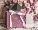 TISCHDEKORATIONSCHILDER   Gästebuch & Karten Geschenke Schilder Goldene Acryl Geschenke & Karten Schild mit Ständer, Mauve Samt und goldenes Gästebuch Schild, Gold Mauve Geschenke & Karten Schild, Luxus Hochzeits Gästebuch Dekor13