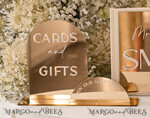 TISCHDEKORATIONSCHILDER   Gästebuch & Karten Geschenke Schilder Acryl-Arch-Karten und Geschenkschild, goldener Spiegel-Acrylschild, goldenes Plexiglas-Gästebuchschild, luxuriöse Hochzeits-Tafeldekoration, Hochzeitsbeschilderung goldene Spiegelkarten-Schild10