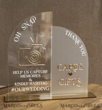 TISCHDEKORATIONSCHILDER   Gästebuch & Karten Geschenke Schilder Acrylbogen Oh Snap & Karten und Geschenke Schild Kombi, Klarer goldener Spiegel Hochzeits-Hashtag und Dankes-Schild im Bulk, Gold Plexi Kartenbox-Schild und Tag Us In That Set, Hochzeits-Tischdekor Beschilderung.13
