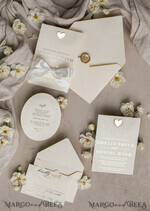 HOCHZEITS EINLADUNGEN geprägte Einladungen Feine Kunst geprägte blindes Elfenbein Gold Hochzeitskarte, goldene geprägte Rosen florale Hochzeitskarte, Boho Ecru geprägte Einladungskarte, Baumwollpapier Hochzeitskarte, mit zackigen Rändern Einladungen, abgerissene Ränder Hochzeitskarten gold.27