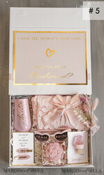 Brautjungfer/Trauzeuge Box Brautjungfern Vorschlagsbox Personalisierte Brautjungfern-Vorschlagsbox mit Robe, vollständige Trauzeugin-Box, Blush Will You Be My Bridesmaid-Set10