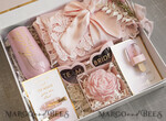 Brautjungfer/Trauzeuge Box Brautjungfern Vorschlagsbox Personalisierte Brautjungfern-Vorschlagsbox mit Robe, vollständige Trauzeugin-Box, Blush Will You Be My Bridesmaid-Set10