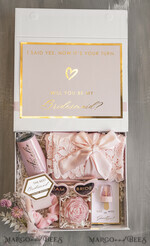 Brautjungfer/Trauzeuge Box Brautjungfern Vorschlagsbox Personalisierte Brautjungfern-Proposal-Box mit Robe, Komplettes Trauzeugin-Set, Blush Will You Be My Bridesmaid Box Set12