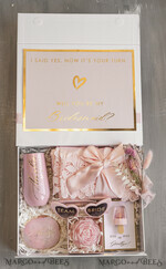 Brautjungfer/Trauzeuge Box Brautjungfern Vorschlagsbox Personalisierte Brautjungfern-Proposal-Box mit Robe, Komplettes Trauzeugin-Set, Blush Will You Be My Bridesmaid Box Set12