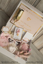 Brautjungfer/Trauzeuge Box Brautjungfern Vorschlagsbox Personalisierte Brautjungfern-Vorschlagsbox mit Robe, komplette Trauzeuginnen-Box, Blush Will You Be My Bridesmaid Box-Set14