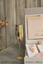 Brautjungfer/Trauzeuge Box Brautjungfern Vorschlagsbox Personalisierte Brautjungfern-Vorschlagsbox mit Robe, komplette Trauzeuginnen-Box, Blush Will You Be My Bridesmaid Box-Set14