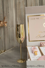 Brautjungfer/Trauzeuge Box Brautjungfern Vorschlagsbox Personalisierte Brautjungfern-Vorschlagsbox mit Robe, komplette Trauzeuginnen-Box, Blush Will You Be My Bridesmaid Box-Set14