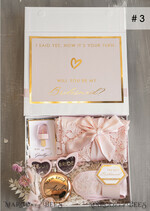 Brautjungfer/Trauzeuge Box Brautjungfern Vorschlagsbox Personalisierte Brautjungfern Vorschlagsbox mit Morgenmantel, vollständige Trauzeuginnenbox, Blush Will You Be My Bridesmaid Boxset10