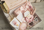 Brautjungfer/Trauzeuge Box Brautjungfern Vorschlagsbox Personalisierte Brautjungfer Vorschlagsbox mit Robe, komplette Trauzeugin-Box, Blush Wirst du meine Brautjungfer Box-Set13