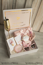 Brautjungfer/Trauzeuge Box Brautjungfern Vorschlagsbox Personalisierte Brautjungfer Vorschlagsbox mit Robe, komplette Trauzeugin-Box, Blush Wirst du meine Brautjungfer Box-Set13