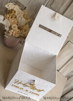 KARTONBOXEN  
 Hochzeitspost Briefbox Hochzeitspost Briefbox, Spardose aus Samt für Hochzeiten, weißer Samt8