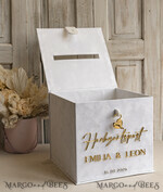 KARTONBOXEN  
 Hochzeitspost Briefbox Hochzeitspost Briefbox, Spardose aus Samt für Hochzeiten, weißer Samt8