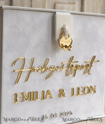 KARTONBOXEN  
 Hochzeitspost Briefbox Hochzeitspost Briefbox, Spardose aus Samt für Hochzeiten, weißer Samt8