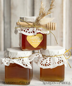 HOCHZEITSGESCHENKE Gastgeschenke Hochzeit Personalisierte Gastgeschenkgläser mit Blütenhonig Gastgeschenke Hochzeit Honig, Honiggeschenkglas mit Honig, handgemachte Gastgeschenke zur Hochzeit7