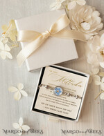 Geschenke zum Muttertag Schmuck für Mama zum Muttertag Geschenk für Mama – Armband mit Vergissmeinnicht-Blume in Geschenkbox mit Widmung3