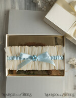 BRAUT Bolero, Kleider, Strumpfband Geschenkidee für die Braut Strumpfband Elegantes Strumpfband für die Braut – Geschenkbox mit „Etwas Blauem“ und Grußkarte5