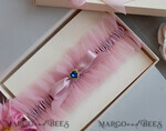 BRAUT Bolero, Kleider, Strumpfband Geschenkidee für die Braut Strumpfband Tüll-Strumpfband mit Perlen in Geschenkbox – Überraschung vom Junggesellinnenabschied5