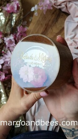 RINGTRÄGERBOXEN & KISSEN Epoxidharz Trauringe Box Personalisierte Hochzeitsringbox für 2 oder 3 Ringe, Holzringbox • rustikale Ringträgerbox • echte Blumen in Harz Luxusringbox15