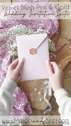 HOCHZEITS EINLADUNGEN Gold / Roségold / Silber / Glitzer Glamour Pink Samt Hochzeitskarten, Luxus Goldene Quaste Hochzeits Einladungssuite, Romantische Blush Pink Arabische Hochzeitskarten, Elegante Goldene Glanz HochzeitsEinladungen4