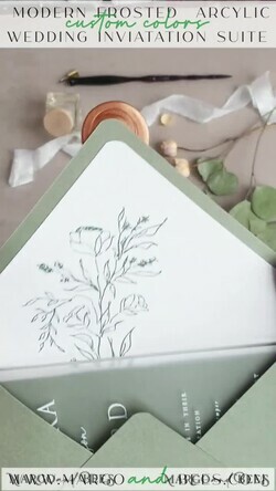 HOCHZEITS EINLADUNGEN Elegante Einladungen Klassische Karten Luxuriöse Oliven-Hochzeitseinladungen, elegante Toskana-Hochzeitseinladungen, romantische italienische Hochzeitskarten, Einladungssuite für eine Hochzeitsreise, maßgeschneiderte grüne Hochzeitspapeterie.4