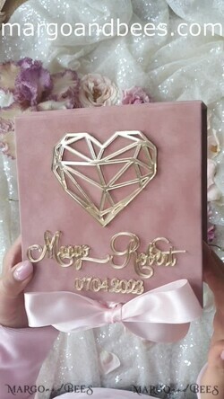 RINGTRÄGERBOXEN & KISSEN Samtkästchen für den Trauungszeremonie Ringbox für die Hochzeitszeremonie 3 Ringe, Blush Pink Goldene Samt-Hochzeitsringbox für die Zeremonie, Boho Glam Hochzeitsringboxen für ihn und sie, Luxus-Samt-Ringbox doppelt, maßgeschneiderte Farben.12