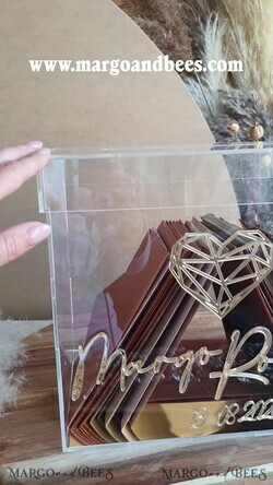 KARTONBOXEN  
 Acrylkartenbox Moderne geometrische Herz Klar Hochzeit Wünschen gut Acryl Geld Geschenkkartenbox, Personalisierte Hochzeitskartenbox, Acrylkartenbox, Hochzeitskartenbox mit Deckel, Hochzeitsgeldbox, Hochzeitskartenbox, Hochzeitskartenhalter11