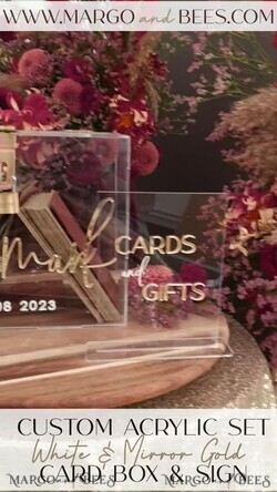 KARTONBOXEN  
 Acrylkartenbox Elegante klare Hochzeitsset Acrylkartenbox mit Schloss und Beschilderung für Karten & Geschenke, personalisierte Hochzeitskartenbox, klare Kartenbox, Hochzeitskartenbox mit Deckel, Hochzeitsgeldbox, Hochzeitskartenhalter.12