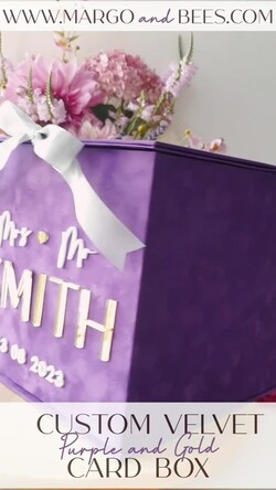 KARTONBOXEN  
 Samtkartenboxen Hochzeits-Wunschbrunnen-Kartenbox, Geschenkkartenbox, Samt lila Hochzeits-Wunschbrunnen Geldgeschenkkartenbox, personalisierte Hochzeitskartenbox, Luxus-Kartenbox, Hochzeitskartenbox mit Deckel, Hochzeitsgeldbox, Hochzeitskartenbox, BVpx37