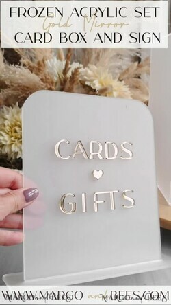 KARTONBOXEN  
 Acrylkartenbox Elegantes gefrorenes Hochzeitsset Acryl-Kartenbox mit Schloss und Signierkarten & Geschenke, personalisierte Hochzeitskartenbox, klare Kartenbox, Hochzeitskartenbox mit Deckel, Hochzeitsgeldbox, Hochzeitskartenhalter24