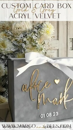KARTONBOXEN  
 Samtkartenboxen Geschenkbox für Gutscheine, Samtgraue Hochzeits-Wunschbrunnen-Geld-Geschenkkartenbox, personalisierte Hochzeitskartenbox, luxuriöse Grünpflanzen-Kartenbox, Hochzeitskartenbox in Grau und Gold mit Deckel, Hochzeitsgeldbox, grau-grüne Hochzeitskartenbox.12